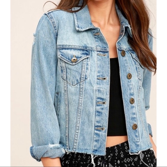 Pistola Can’t Wait Distressed Denim Jacket Small - Picture 2 of 9